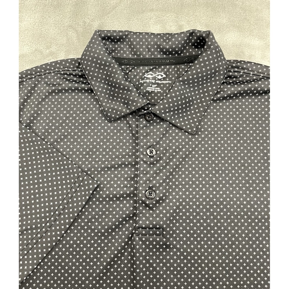 Snake Eyes Polo Shirt Men S Petite Black 1/4 Button Short Sleeve Stretch Golf